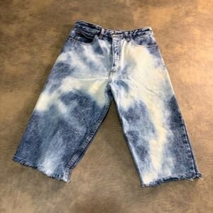 Guess Denim Shorts Womens 28 (26) Vintage Georges Marciano Acid Wash High Waist